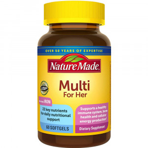 Nature Made Multivitamin For Her, Women's Multivitamin for Nutritional Support, 60 Softgels, 60 Day Supply