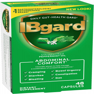 IBgard Daily Gut Health Support Dietary Supplement, 48 Capsules (Packaging May Vary)