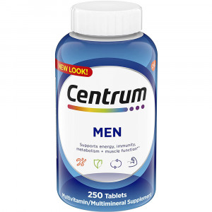 Centrum Multivitamin for Men, Multivitamin/Multimineral Supplement with Vitamin D3, B Vitamins and Antioxidants, Gluten Free, Non-GMO Ingredients - 250 Count