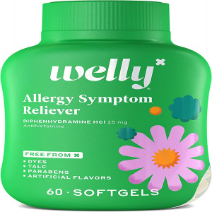 Welly Remedies | OTC Allergy Symptom Reliever | Antihistamine | Diphenhydramine HCl | Medicine with Proven Active Ingredients