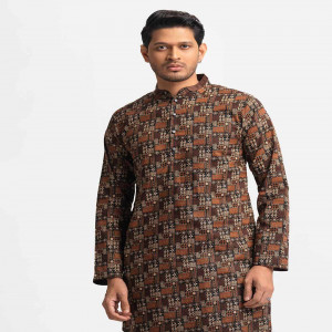 Printed Cotton Fitted Panjabi