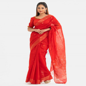 Red Half-Silk Saree