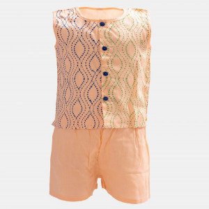 Peach Cotton Nima Pant Set
