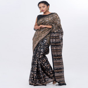 Black Cotton Saree