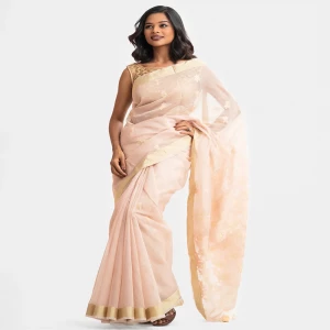 Khaki Half-silk Saree