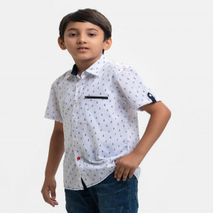 White  Cotton Casual Shirt
