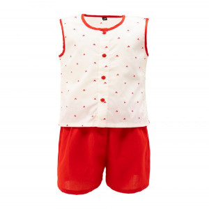 White Cotton Nima Pant Set