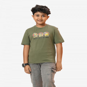 Olive Green Cotton Short Sleeve T-shirt