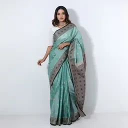 Green Cotton Saree