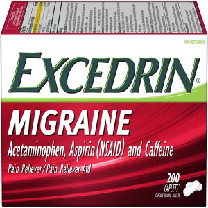 Excedrin Migraine Relief Caplets to Alleviate Migraine Symptoms - 200 Count