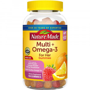Nature Made Womens Multivitamin with Omega-3, Multivitamin for Women for Daily Nutritional Support, 150 Gummies, 75 Day Supply
