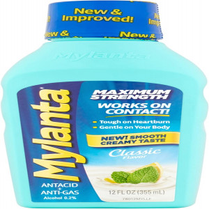 Mylanta Maximum Strength Liquid, 12 Fl Oz (Pack of 2)