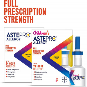 Children's Astepro Allergy Nasal Spray, 24-Hour Allergy Relief, Steroid-Free Antihistamine, 120 Metered Sprays, White, 0.78 Fl Oz (Pack of 1)