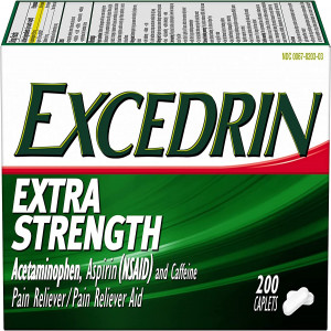 Excedrin Extra Strength Pain Relief Caplets For Headache Relief, Temporarily Relieves Minor Aches And Pains Due To Headache 200 Count