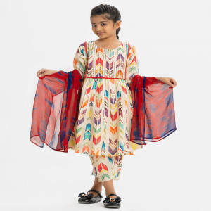 Multi-color Cotton Salwar Kameez