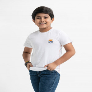 White Cotton Short Sleeve T-shirt