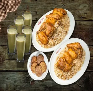 Chicken Dum Biryani with Jali Kebab & Borhani - 1:5