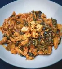 Kimchi Chicken Mix Of Spicy Chicken Strips, Kimchi And Tofu