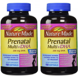 Nature Made Prenatal Multi + Dha, 200mg, 150 Softgels 2pack
