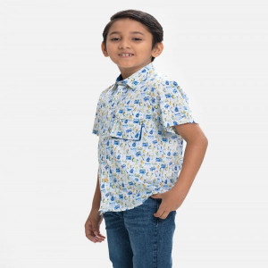 Multi-color Cotton Short-Sleeve Casual Shirt