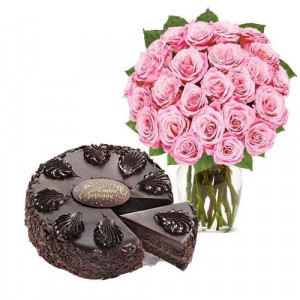 24-pink-rose-with-cake