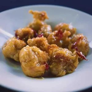 Soy Glazed Ginger Chicken Chicken Thigh Cubes Stir-Fried In Soy Sauce & Ginger