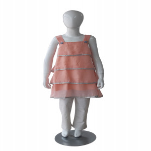 Baby Pink Crepe Georgette Printed Top for Junior Girls