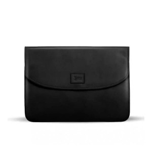 Black Ralphy Premium Leather Laptop Sleeve