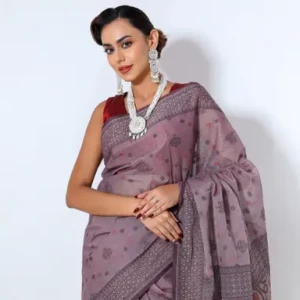 Brown  Cotton Saree