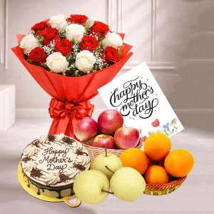 Valentine's Combo With Fruits and Flower