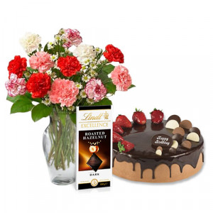 mix-color-carnations-with-choco-strawberry-cake-lindt-dark-chocolate