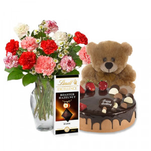 mix-color-carnations-with-choco-strawberry-cake-lindt-dark-chocolate-6-inch-teddy