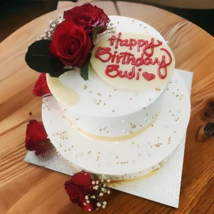 gold-ribbon-laced-double-tier-cake-crave-bakery