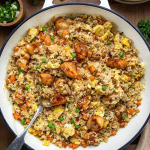 Oyster Sauce Chicken Chili with Fried Rice