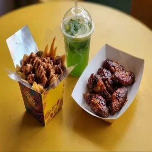 Combo Meal 1 - BBQ Chicken Meatbox, BBQ Wings and Mint lemonade 350ml