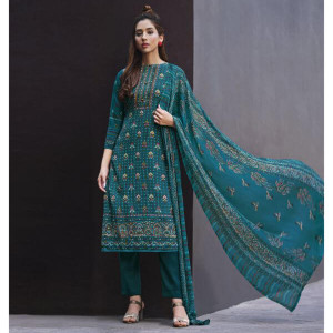 Pure Crepe Digital Print Salwar Suits