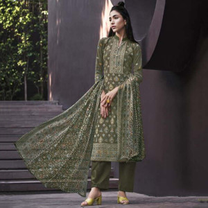 Pure Crepe Digital Print Salwar Suits