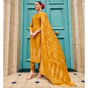Viscose Pashmina Weaving Jacquard Salwar Suits