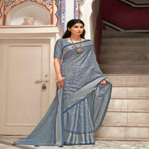 Tissue Silk Jacquard Border Saree