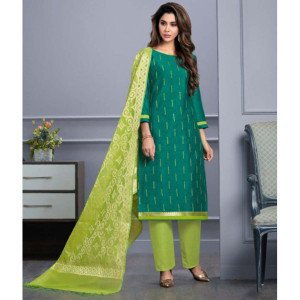Handloom Cotton Salwar Suits With Embroidery
