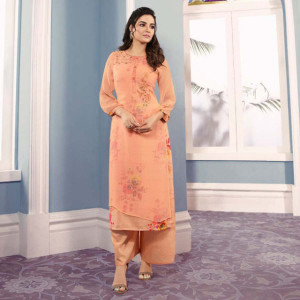 Vinay Tumbaa Georgette Kurti with Viscose Palazzo