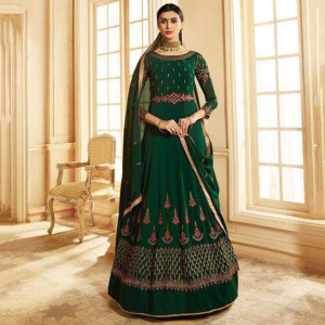 Zubeda Seher Embroidered Georgette Gown Suits