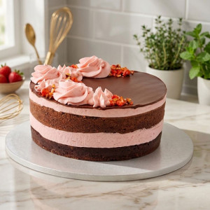 eggless-vegan-strawberry-chocolate-cake