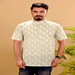Olive Cotton Printed Fatua