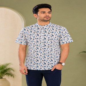White Cotton Printed Fatua