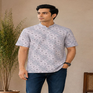 Pale Mauve Cotton Printed Fatua