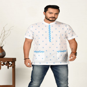 White Voile Printed Fatua