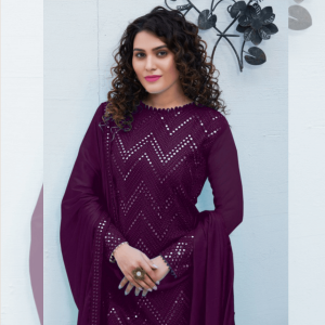 Chikankari Georgette Embroidered Dress