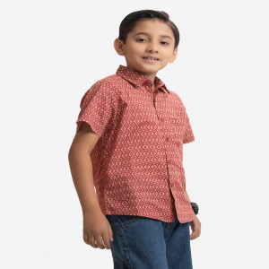 Printed Cotton  Kids Casual Shirt