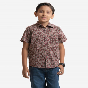 Printed Cotton  Kids Casual Shirt